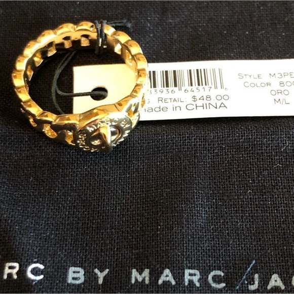 MARC by MARC JACOBS - NWT “Katie” Turnlock Chain Fashion Ring. Sz M/L (7-8) - Picture 4 of 9